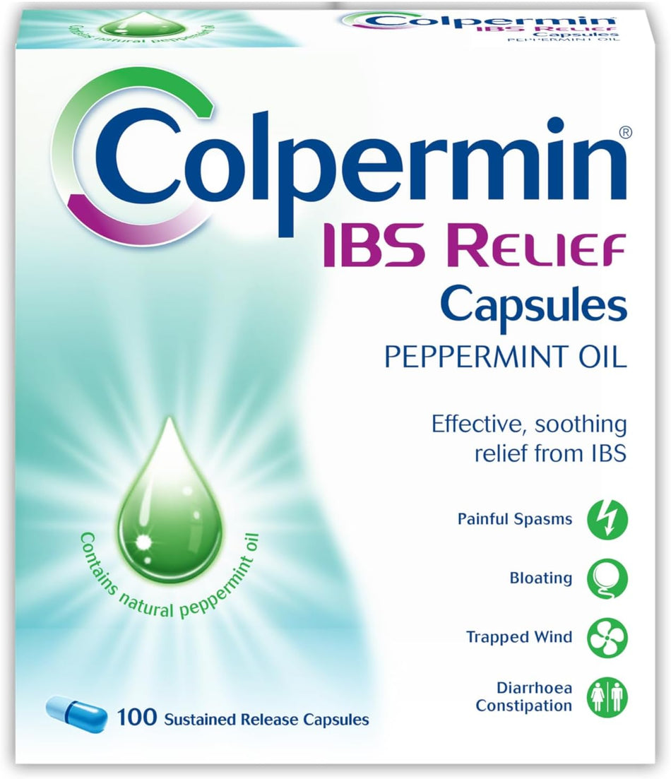 Colpermin IBS Relief Peppermint Oil Capsules - 100 Pack