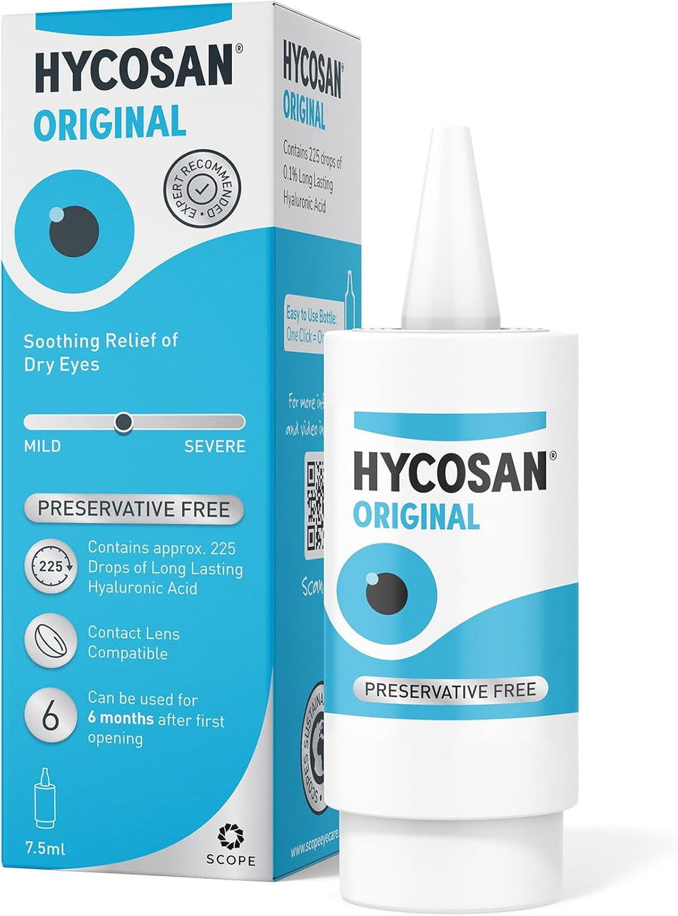 Hycosan Original Preservative Free Eye Drops - 7.5ml