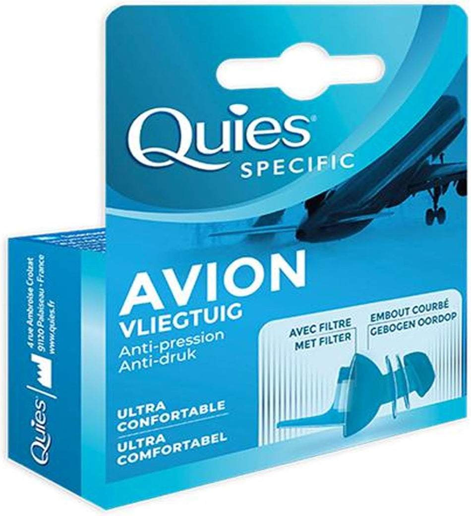 Quies Air Travel Ear Plugs with Filter - 1 Pair