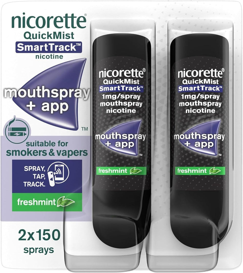 Nicorette QuickMist SmartTrack Freshmint Duo - 2 x 150 Sprays