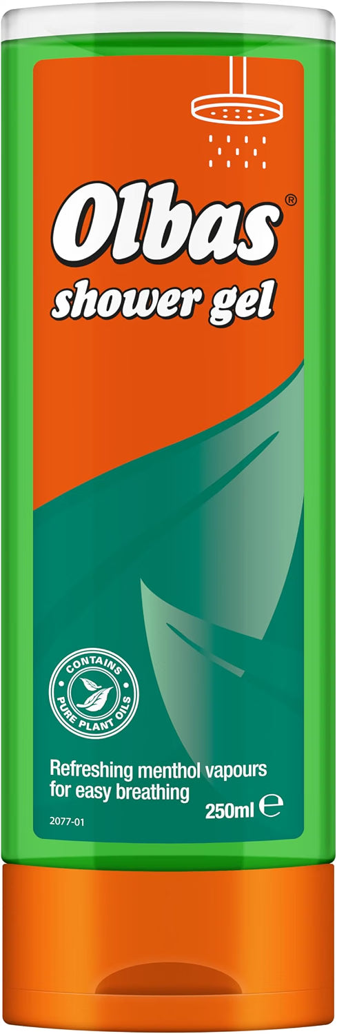 Olbas Shower Gel with Menthol Vapours for Easy Breathing - 250ml
