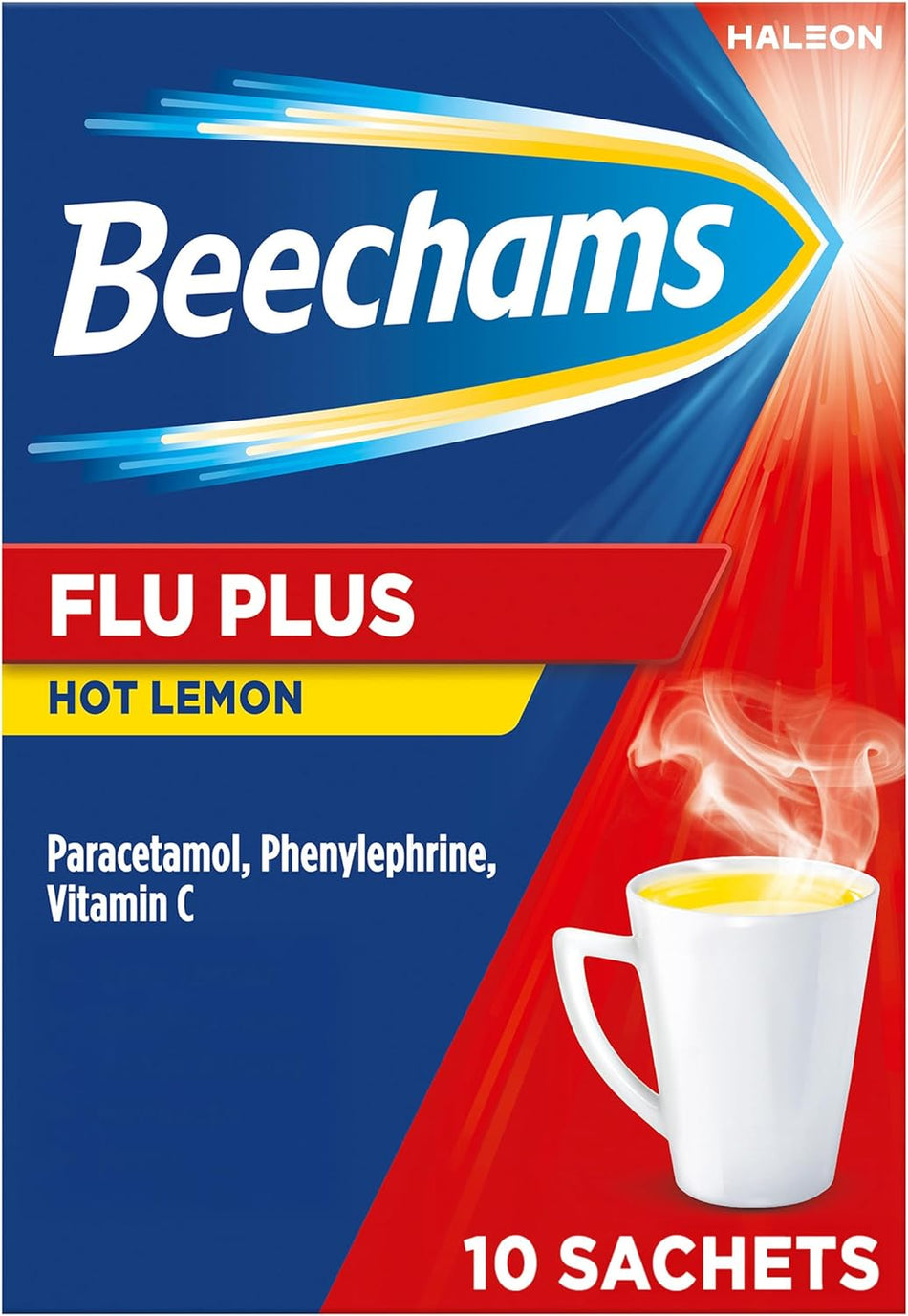 Beechams Flu Plus Sachet Hot Lemon - 10 Sachets