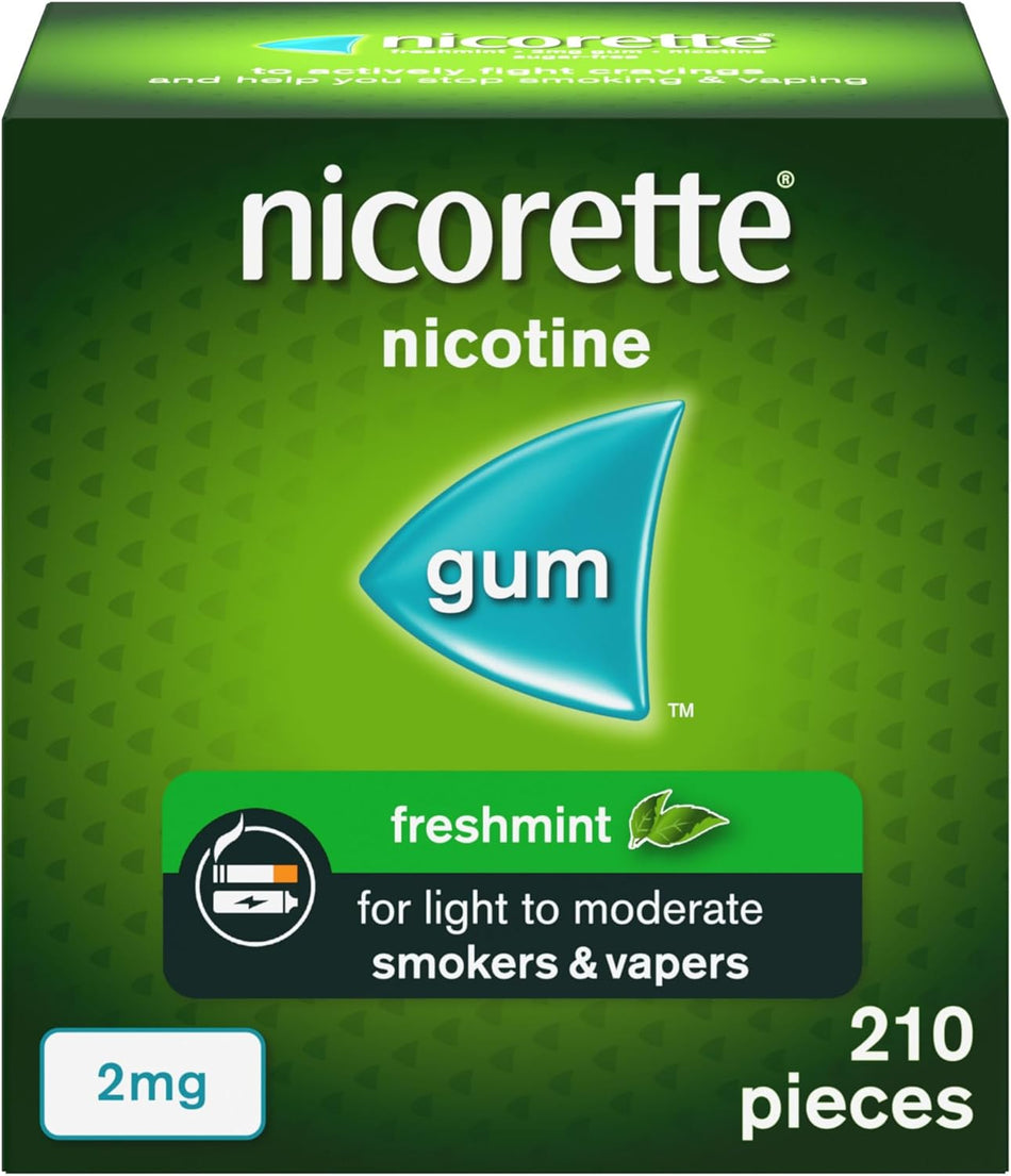 Nicorette Freshmint Gum 2mg - 210 Pieces