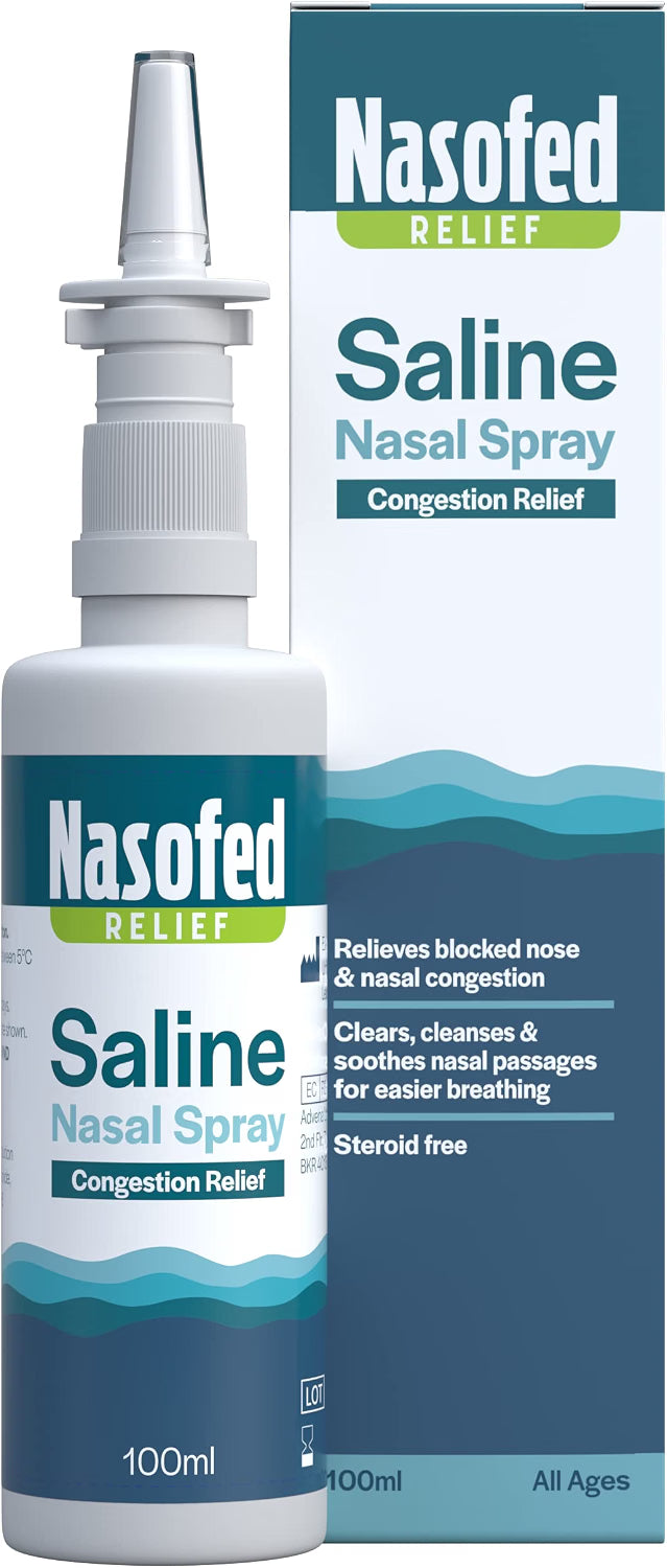 Nasofed Relief Saline Nasal Spray for Congestion All Ages - 100ml
