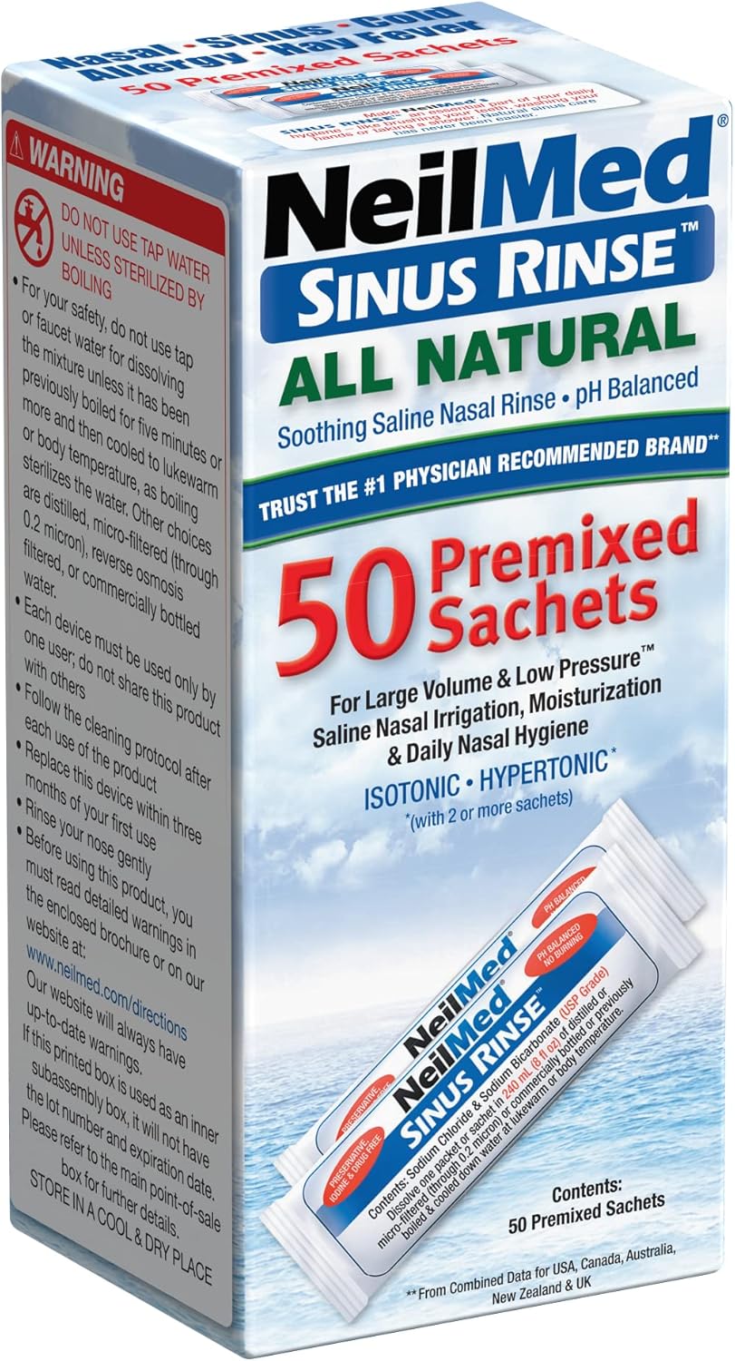 NeilMed Sinus Rinse Premixed Sachets - 50 Sachets