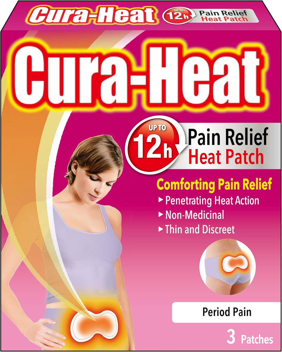 Cura-Heat Period Pain - 3 Heat Patches