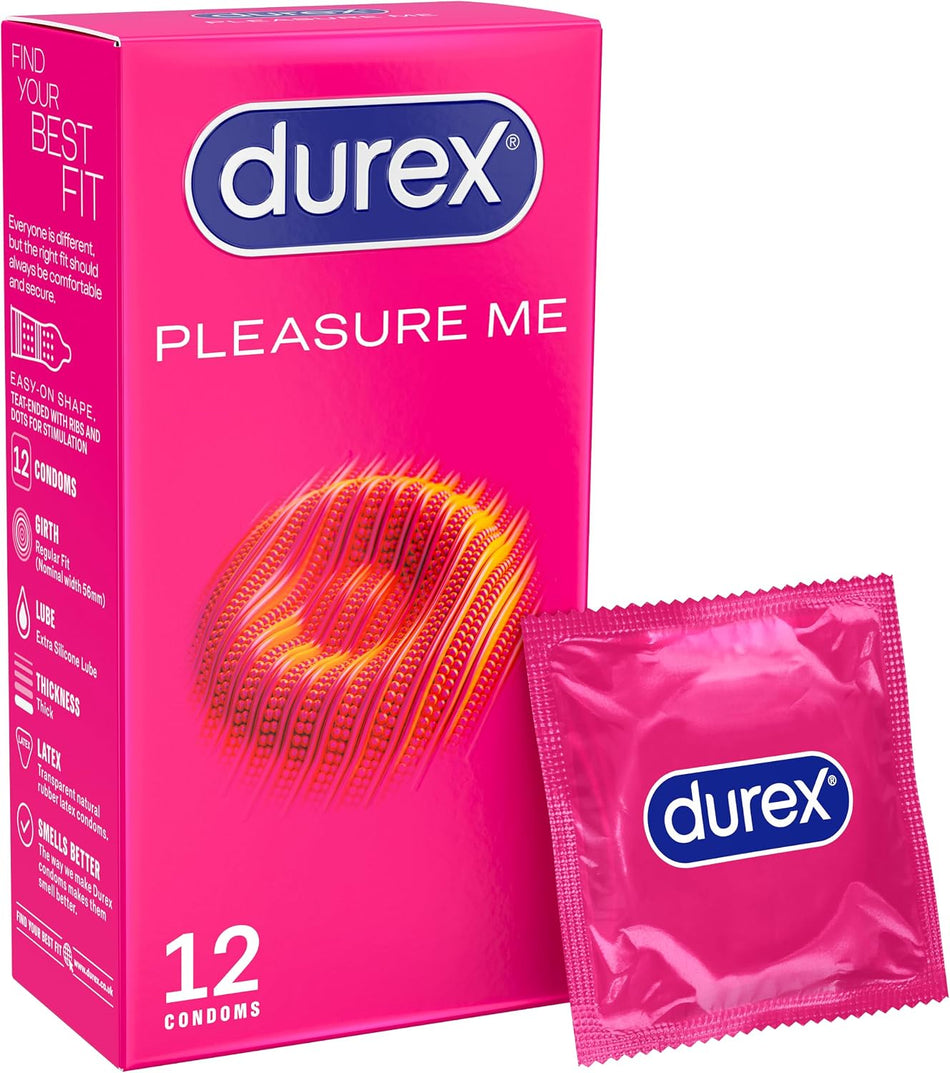 Durex Pleasure Me Condoms - 12 Condoms