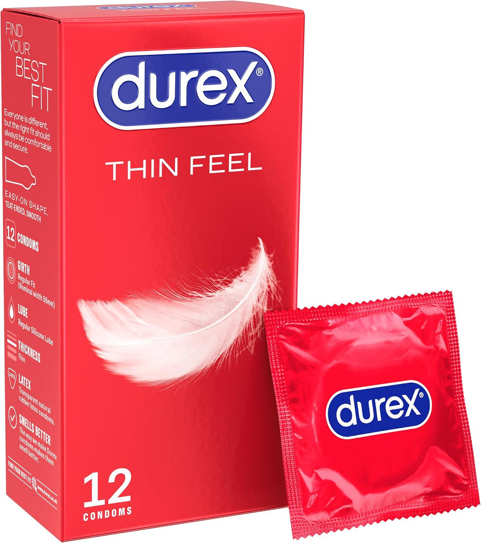 Durex Thin Feel Condoms - 12 Condoms