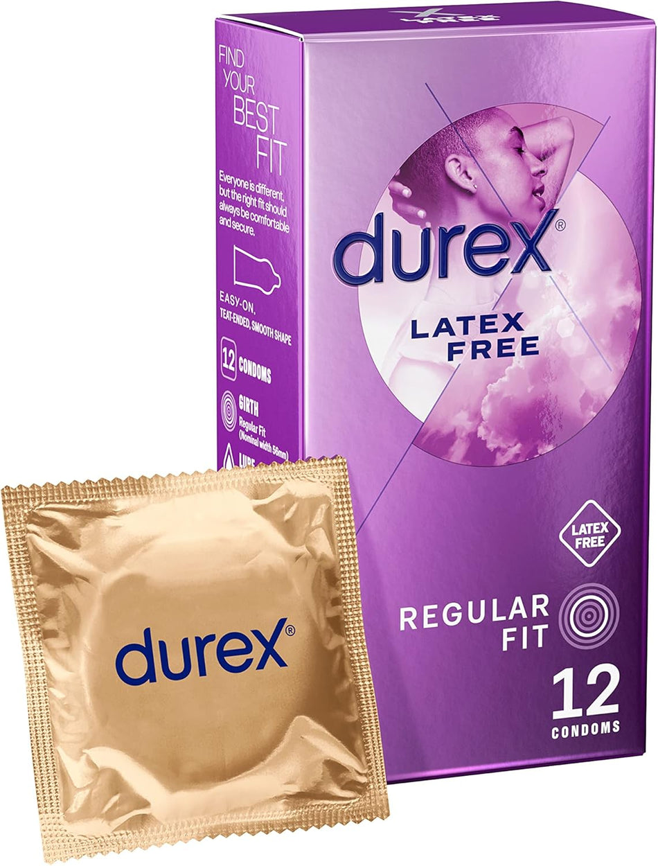 Durex Latex Free Condoms Regular Fit - 12 Condoms