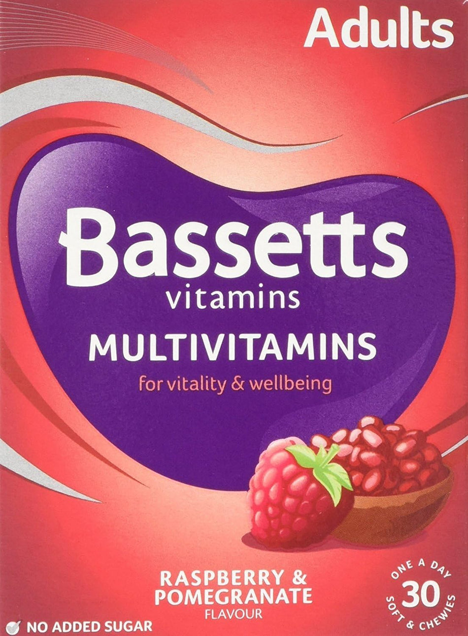 Bassetts Adults Multivitamins Raspberry & Pomegranate - 30 Chewies