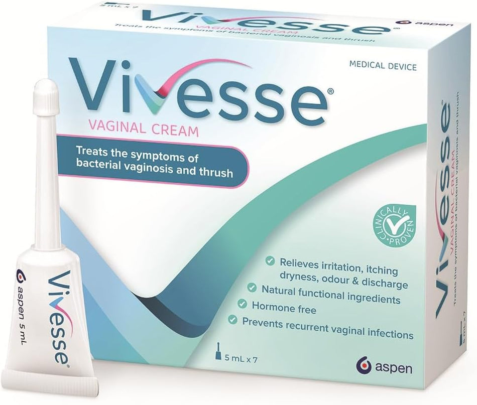 Vivesse BV & Thrush Vaginal Cream - 7 x 5ml