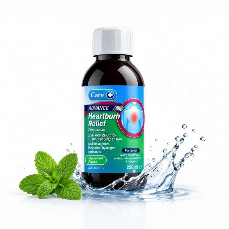Care Advance Heartburn Relief Oral Suspension Peppermint - 250ml