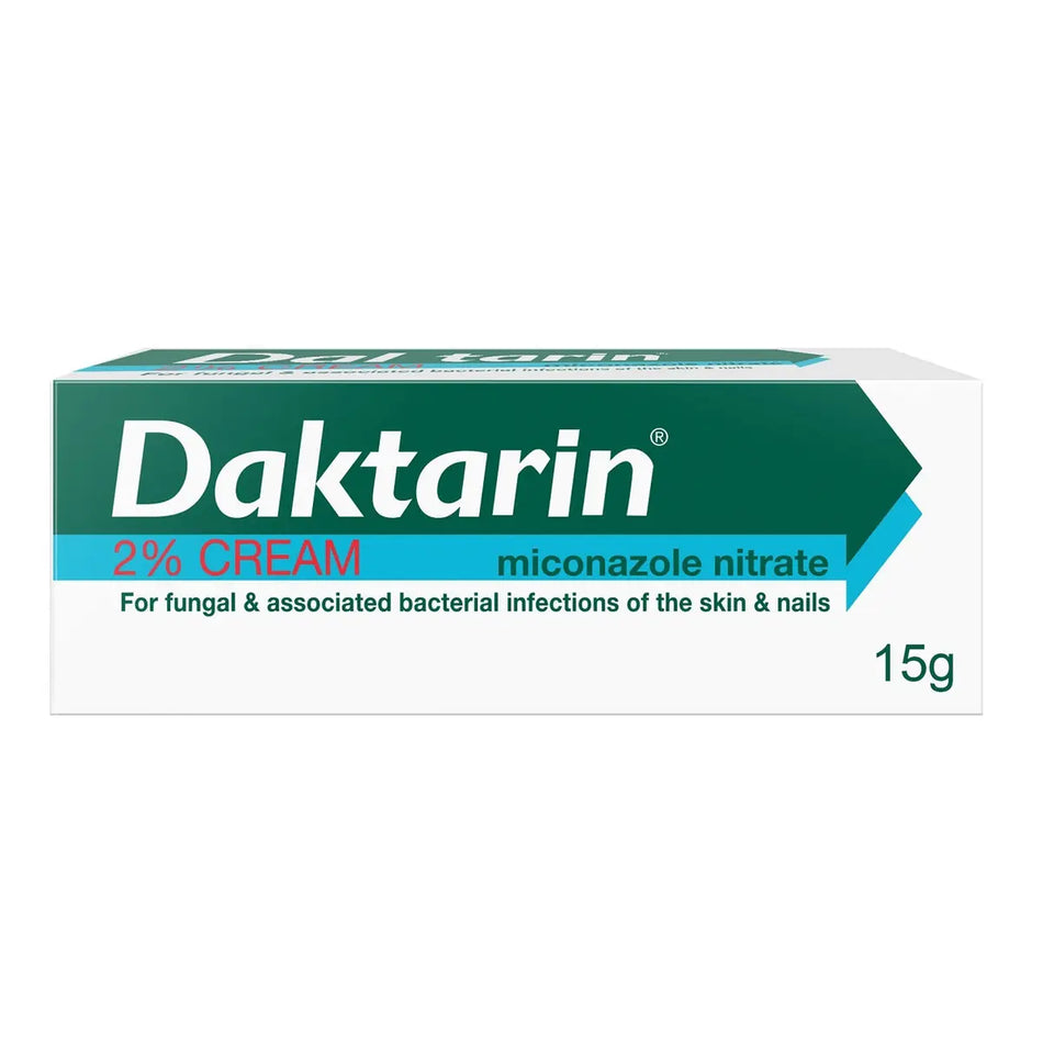 Daktarin 2% Cream Miconazole for Fungal & Bacterial Skin Infections - 15g