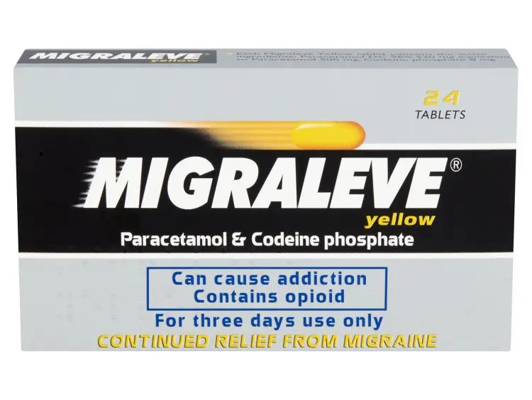 Migraleve Yellow Paracetamol & Codeine Tablets - 24 Tablets
