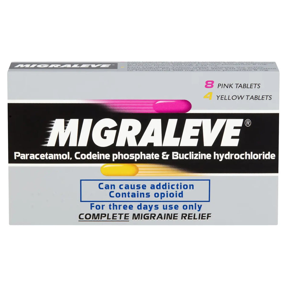 Migraleve Pink & Yellow Complete - 12 Tablets