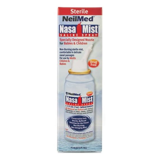 NeilMed NasaMist Sterile Saline Spray for Babies, Children & Adults - 75ml