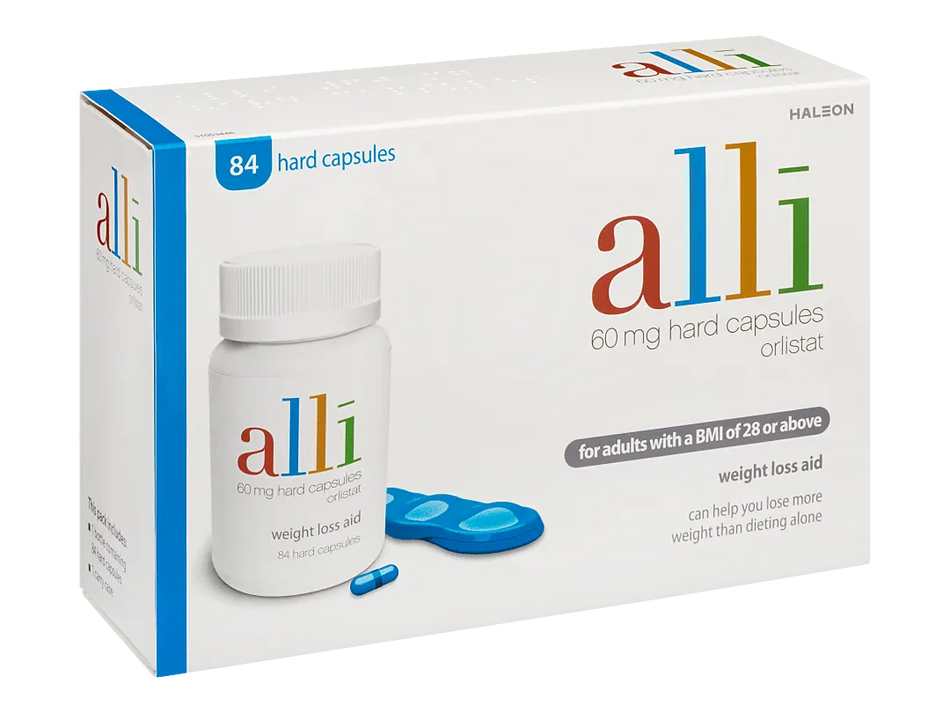 alli 60mg Orlistat Weight Loss Capsules - 84 Capsules