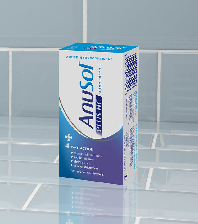 Anusol Plus HC Suppositories with Hydrocortisone for Piles - 12 Suppositories