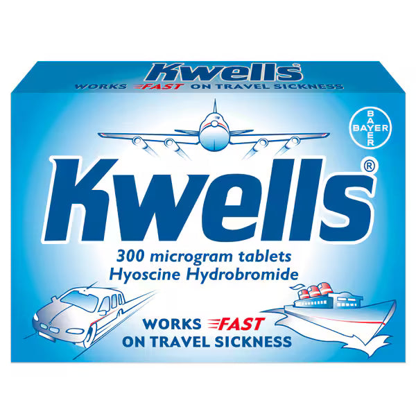 Kwells Travel Sickness Tablets Hyoscine 300mcg - 12 Tablets
