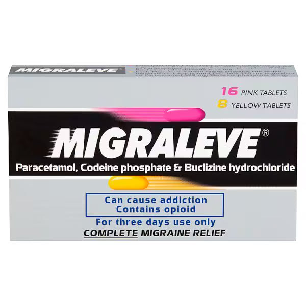 Migraleve Pink & Yellow Complete - 24 Tablets