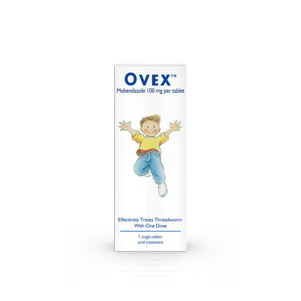 Ovex Mebendazole 100mg Threadworm Tablet - 1 Tablet