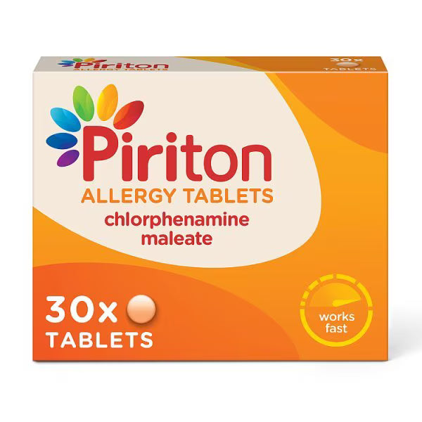 Piriton Allergy Tablets 4mg - 30 Tablets