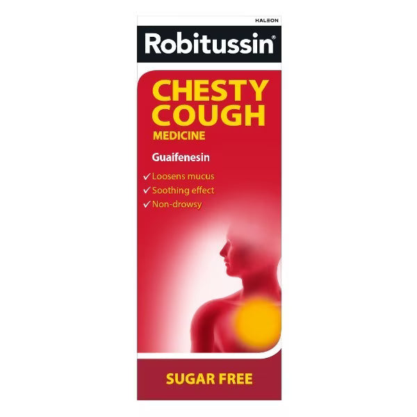 Robitussin Chesty Cough Medicine Guaifenesin Sugar Free - 100ml
