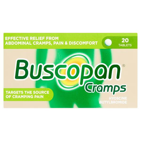 Buscopan Cramps Hyoscine Butylbromide 10mg Tablets - 20 Tablets