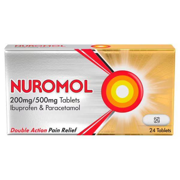 Nuromol Ibuprofen 200mg & Paracetamol 500mg Tablets - 24 Tablets