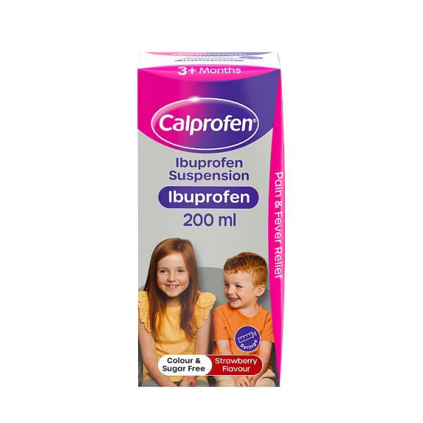 Calprofen Ibuprofen 100mg/5ml Suspension 3+ Months - 200ml
