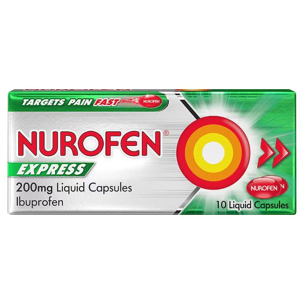 Nurofen Express 200mg Liquid Capsules - 10 Capsules