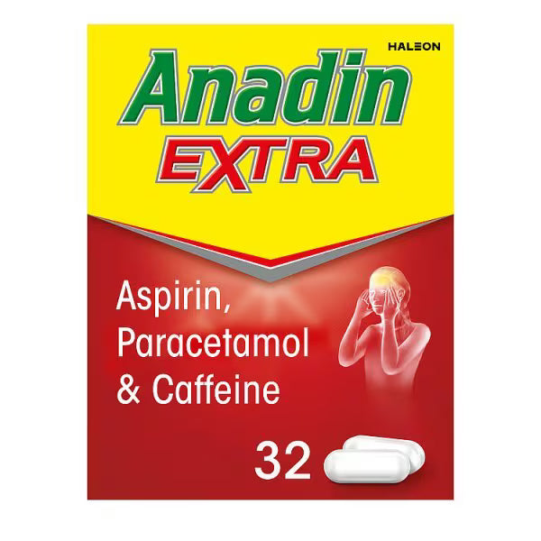Anadin Extra Aspirin, Paracetamol & Caffeine Caplets - 32 Caplets