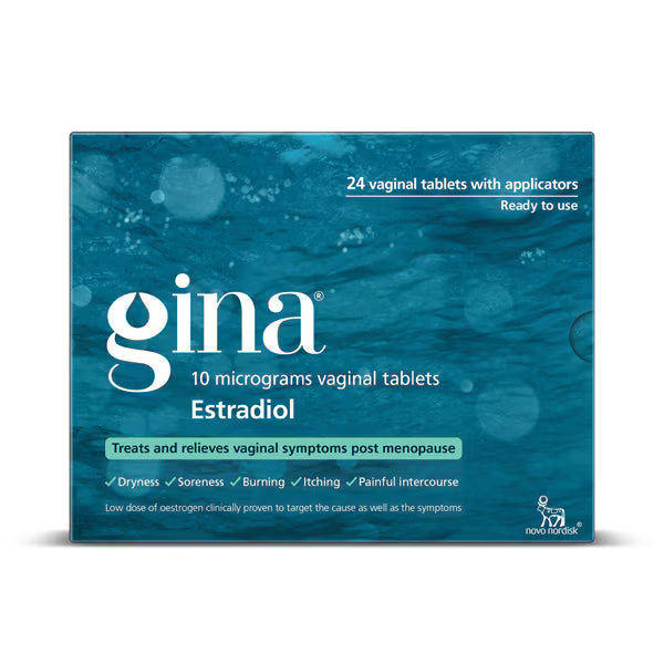 Gina 10 Micrograms Estradiol Vaginal Tablets with Applicators - 24 Tablets