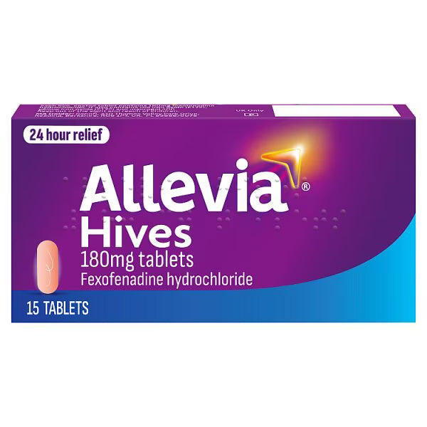 Allevia Hives Fexofenadine 180mg Tablets - 15 Tablets
