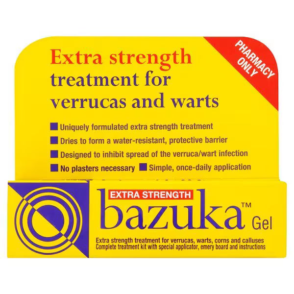 Bazuka Extra Strength Gel 26% Salicylic Acid Verruca & Wart Treatment - 5g