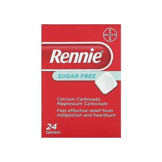 Rennie Sugar Free Spearmint - 24 Tablets