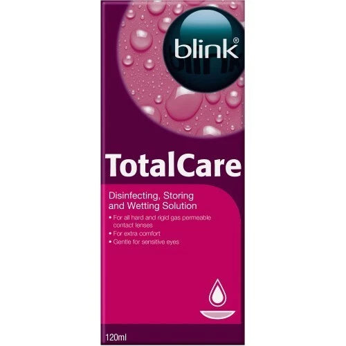 Blink TotalCare Disinfecting, Storing & Wetting Solution for Hard & RGP Lenses - 120ml
