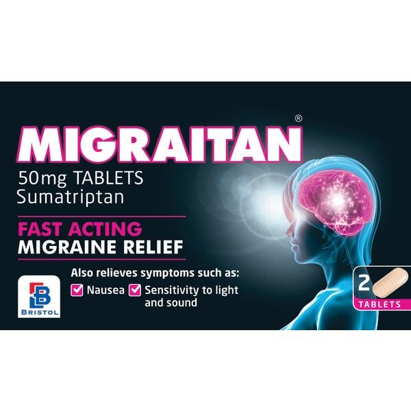 Migraitan Tablets 50mg - 2 Tablets